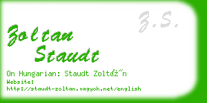 zoltan staudt business card